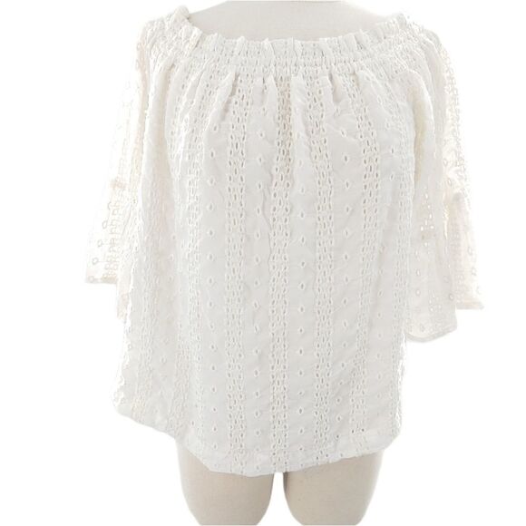 Anthro Floreat eyelet top with bell sleeves - Picture 8 of 12